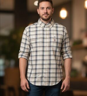Vintage 90s Tommy Hilfiger Size XL Shirt Flannel Crest Plaid Cotton Button Down